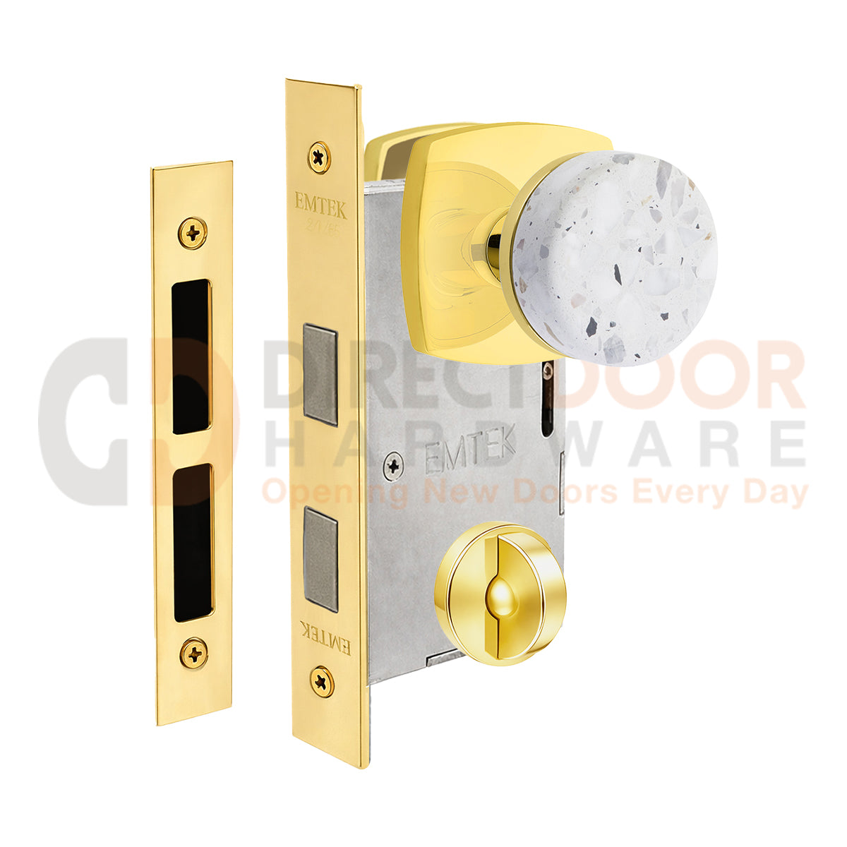 Emtek Light Terrazzo Interior Mortise Knob with Urban Rosette