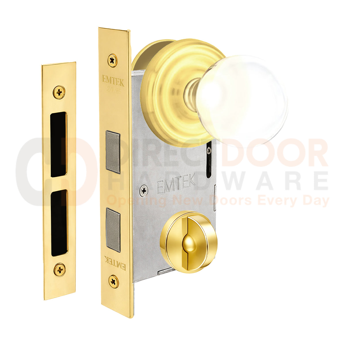 Emtek Bristol Interior Mortise Knob with Regular Rosette