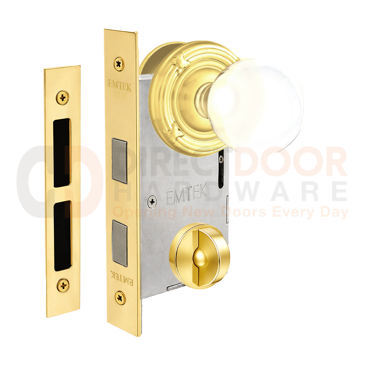 Emtek Bristol Interior Mortise Knob with Ribbon & Reed Rosette