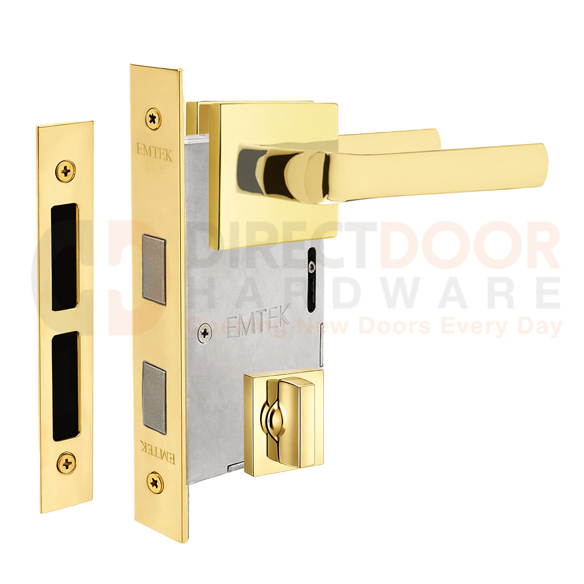 Emtek Spencer Interior Mortise Lever with Square Rosette