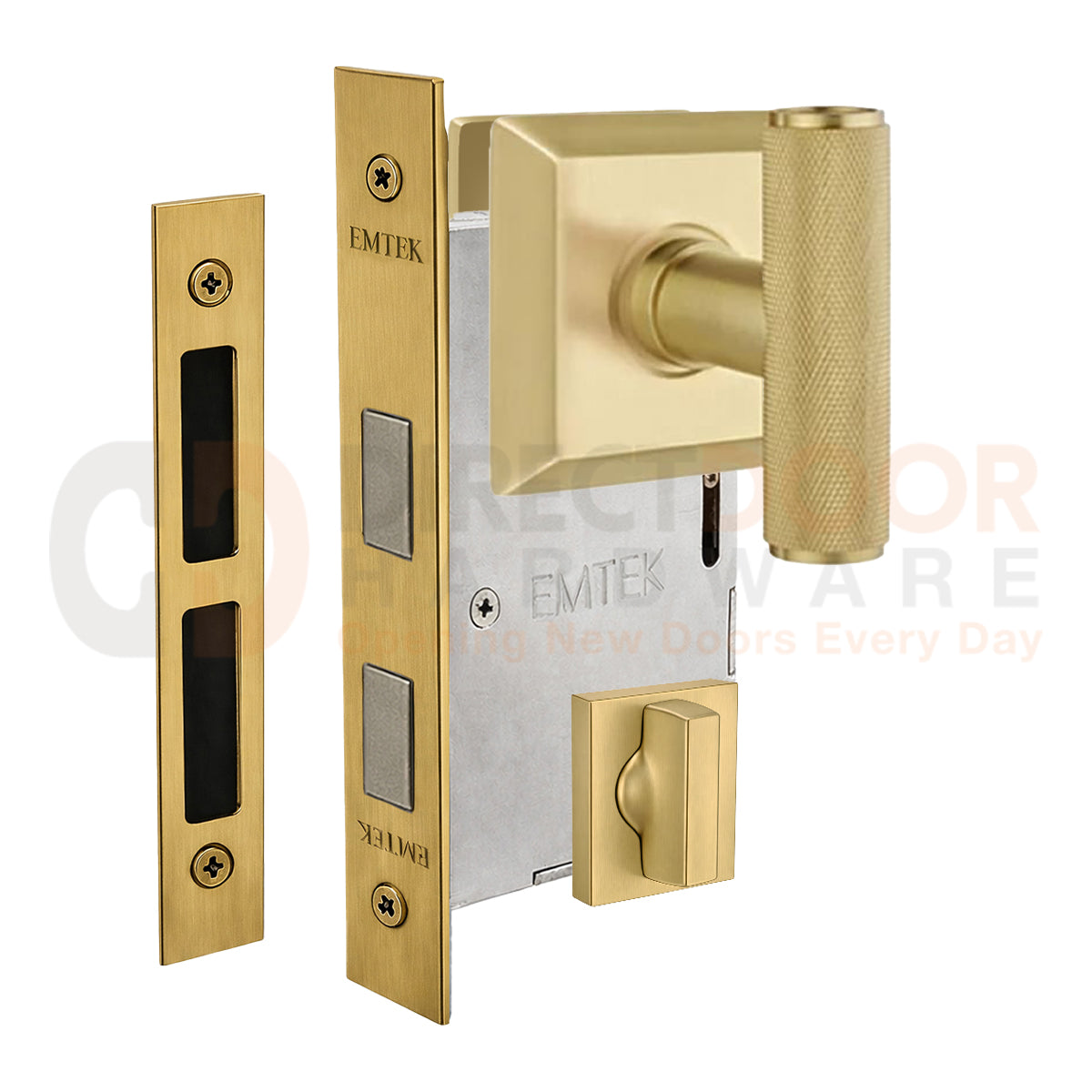 Emtek Ace Knurled Interior Mortise Knob with Quincy Rosette