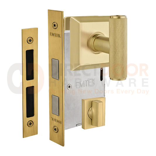 Emtek Ace Knurled Interior Mortise Knob with Quincy Rosette