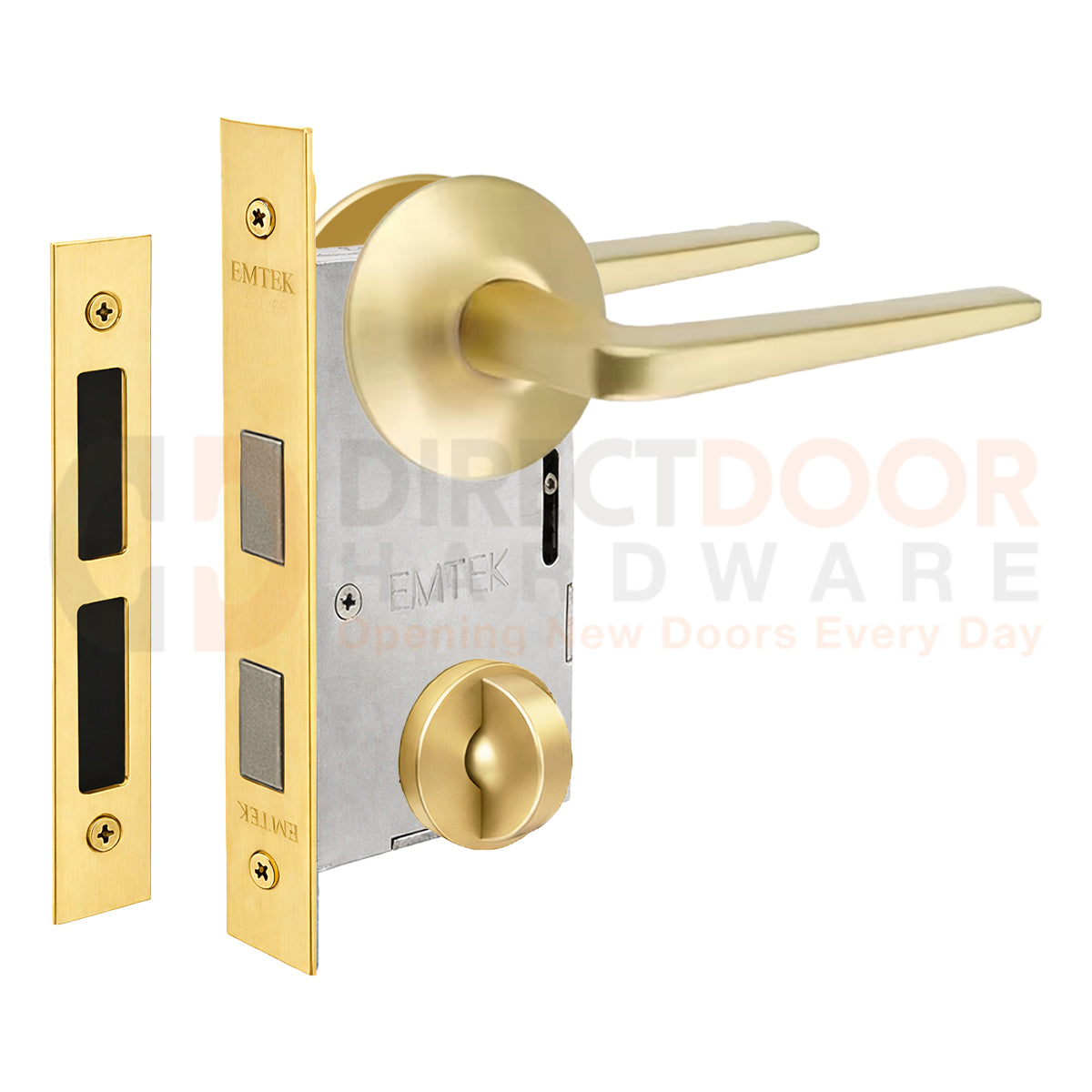 Emtek Athena Interior Mortise Lever with Modern Rosette