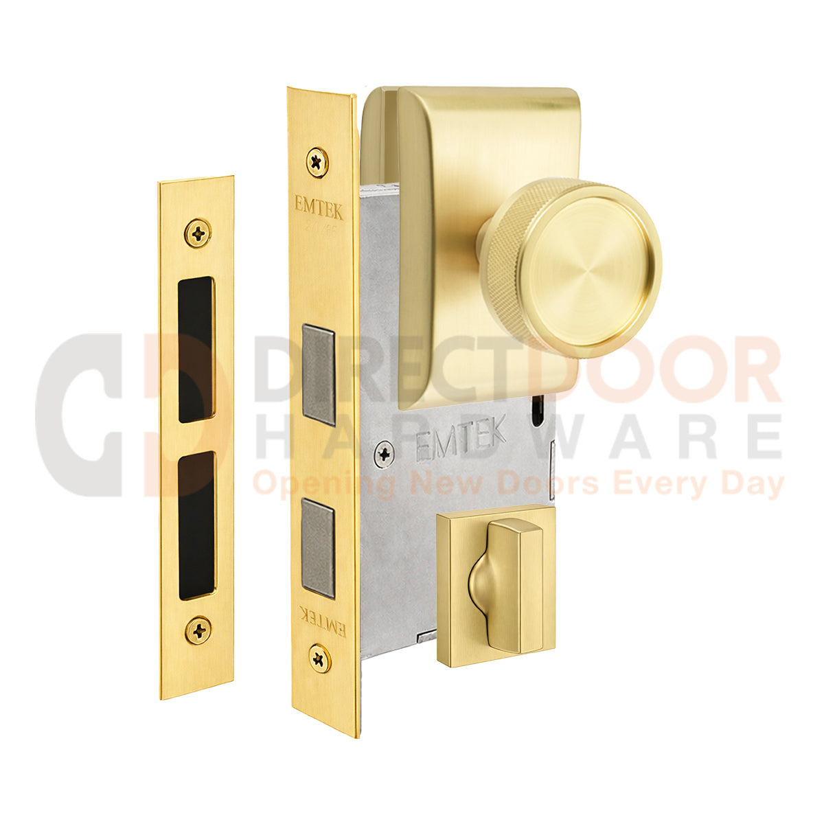 Emtek Conical Knurled Interior Mortise Knob with Neos Rosette