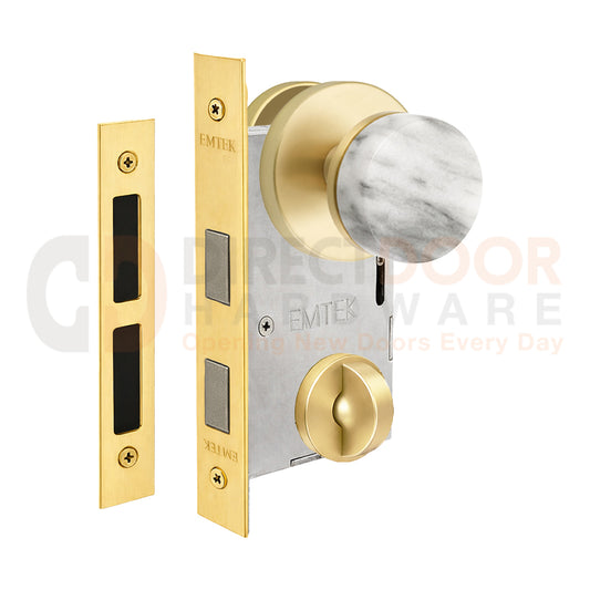 Emtek Conical Marble Interior Mortise Knob with Disk Rosette