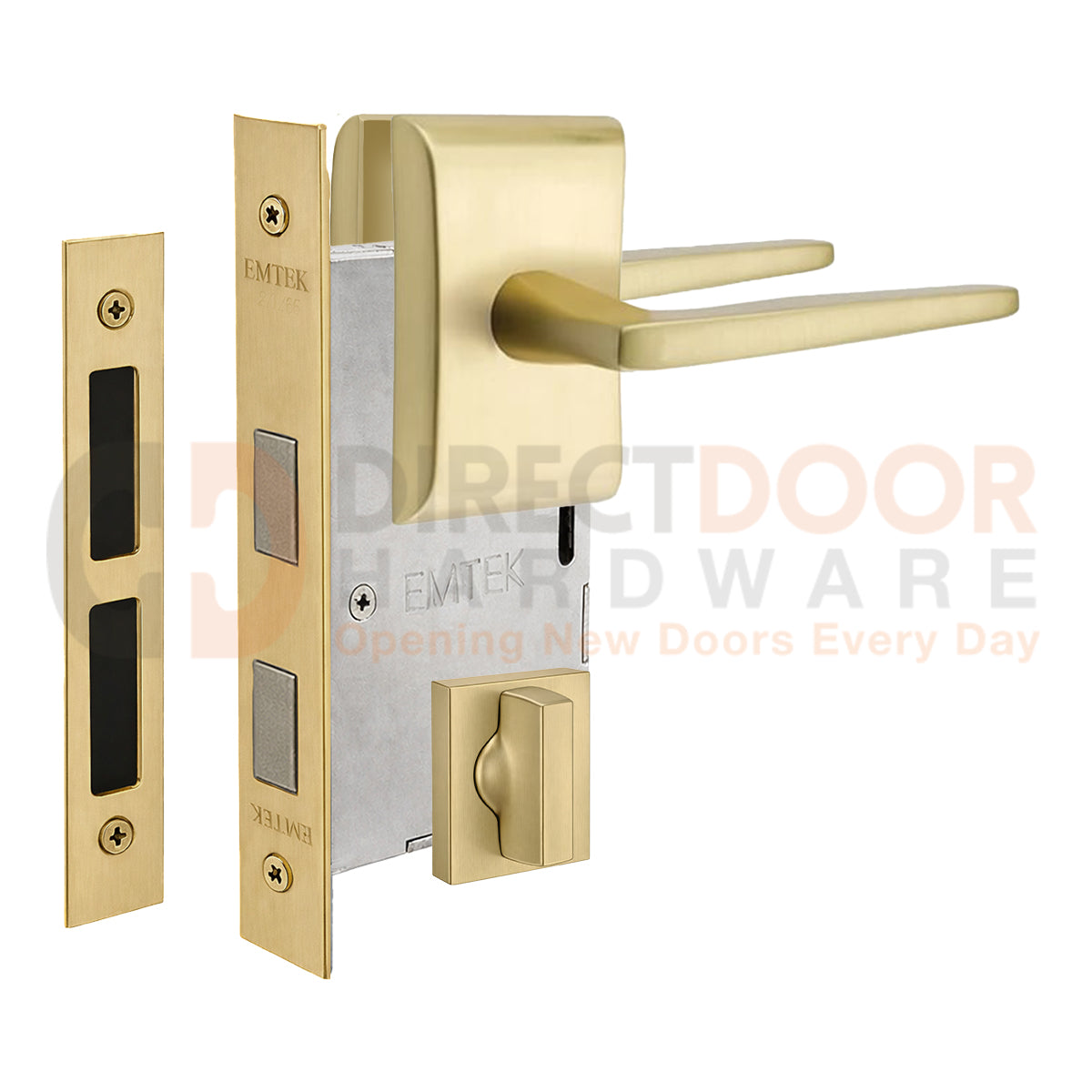 Emtek Hermes Interior Mortise Lever with Neos Rosette