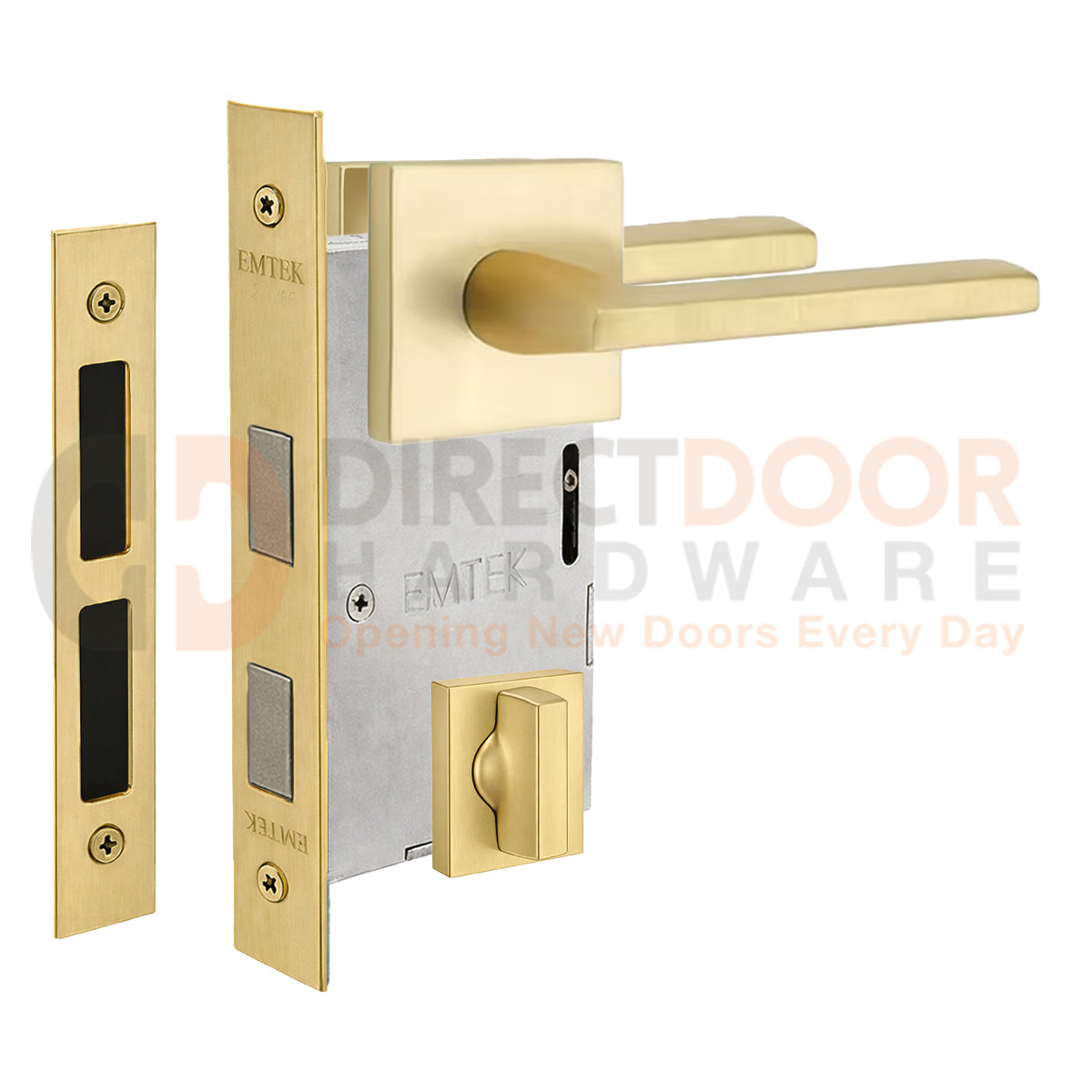 Emtek Helios Interior Mortise Lever with Square Rosette