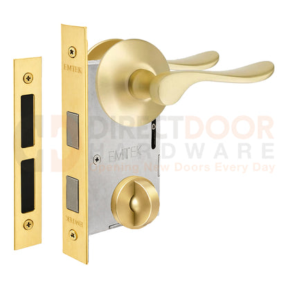 Emtek Luzern Interior Mortise Lever with Modern Rosette