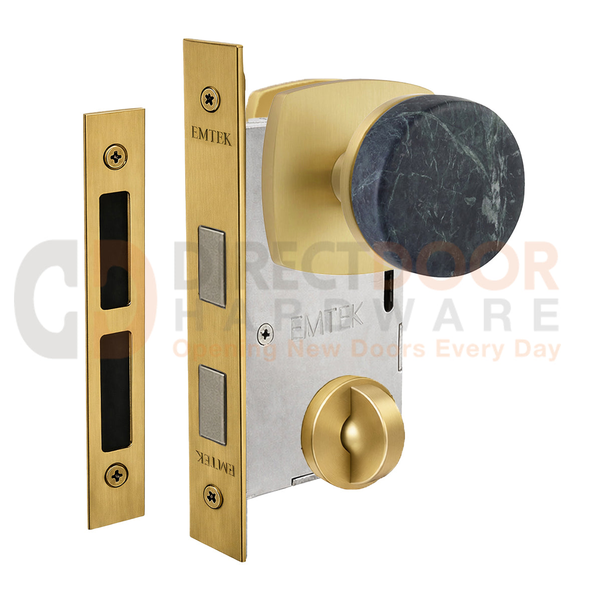 Emtek Green Marble Interior Mortise Knob with Urban Rosette