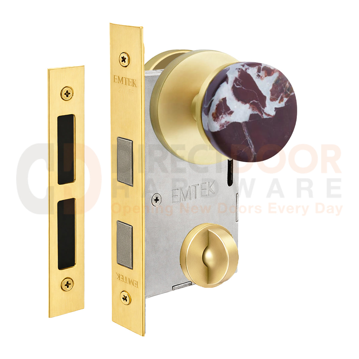 Emtek Rosso Levanto Interior Mortise Knob with Disk Rosette