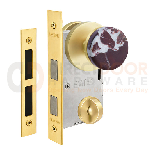 Emtek Rosso Levanto Interior Mortise Knob with Disk Rosette