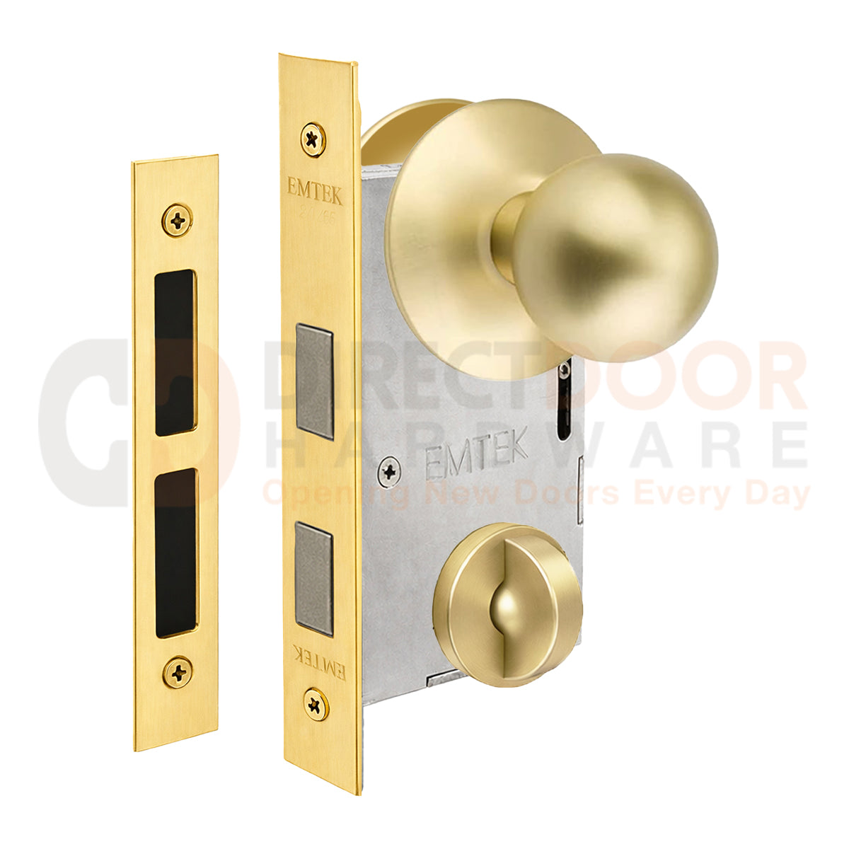 Emtek Orb Interior Mortise Knob with Modern Rosette