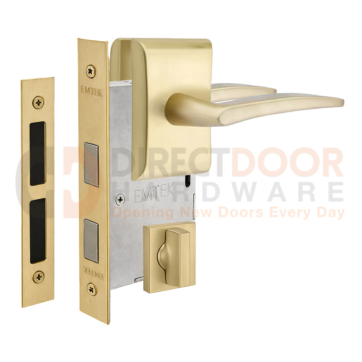Emtek Poseidon Interior Mortise Lever with Neos Rosette