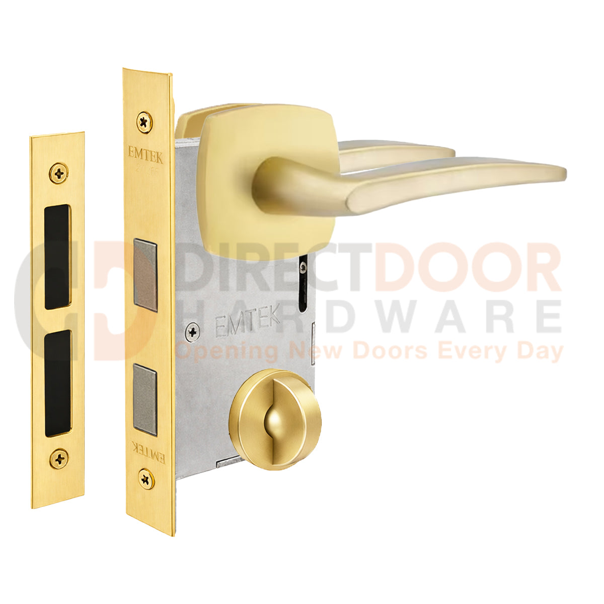 Emtek Poseidon Interior Mortise Lever with Urban Rosette