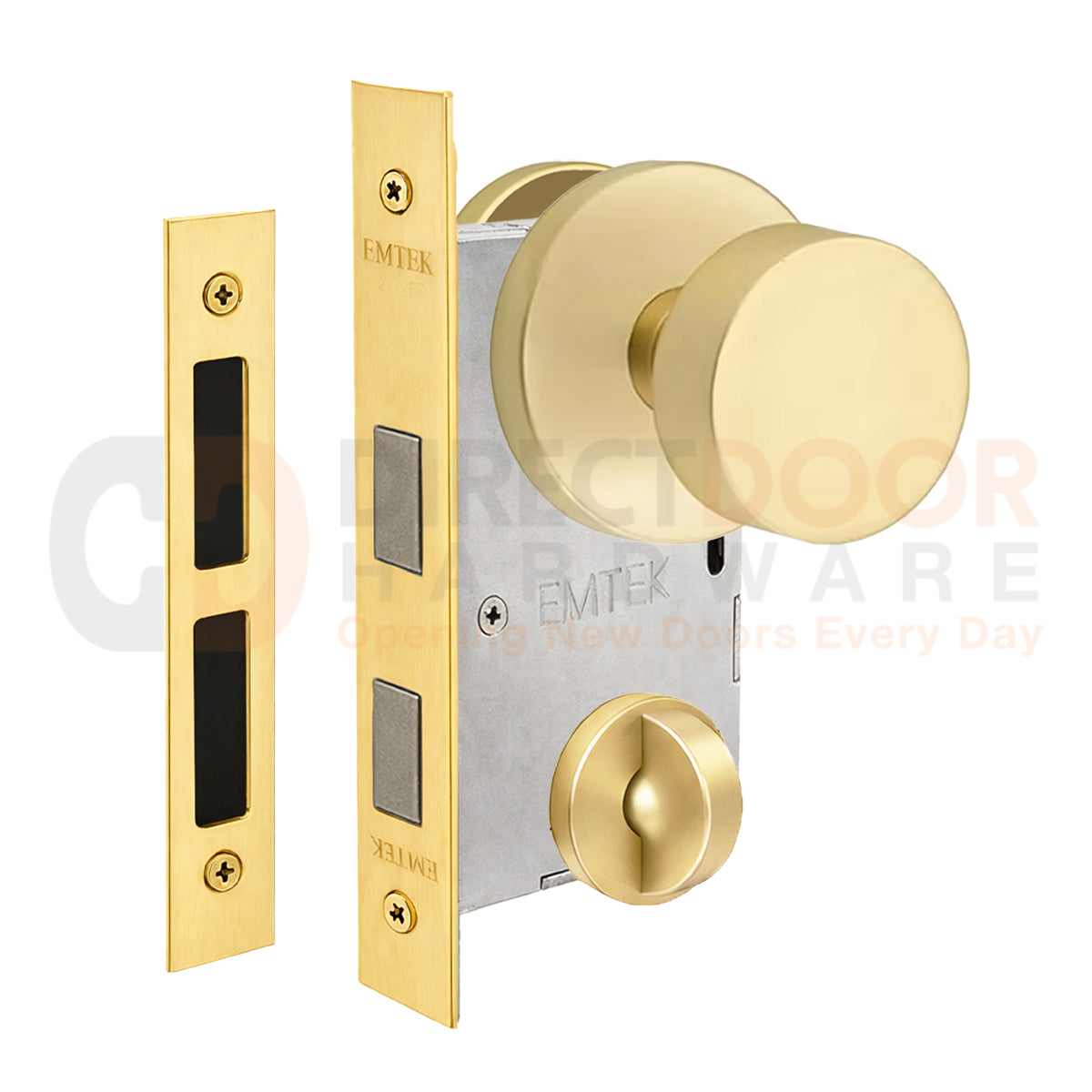 Emtek Round Interior Mortise Knob with Disk Rosette
