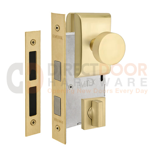 Emtek Round Interior Mortise Knob with Neos Rosette