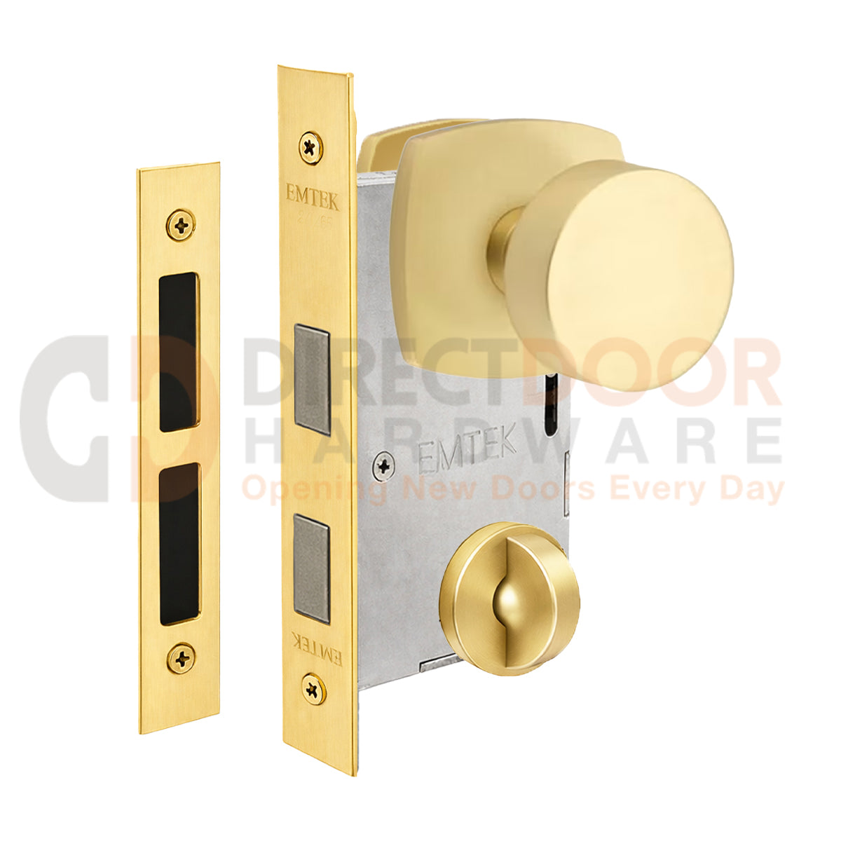 Emtek Round Interior Mortise Knob with Urban Rosette