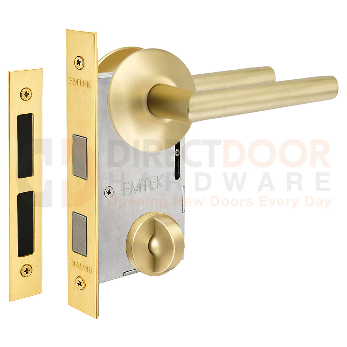 Emtek Stuttgart Interior Mortise Lever with Modern Rosette