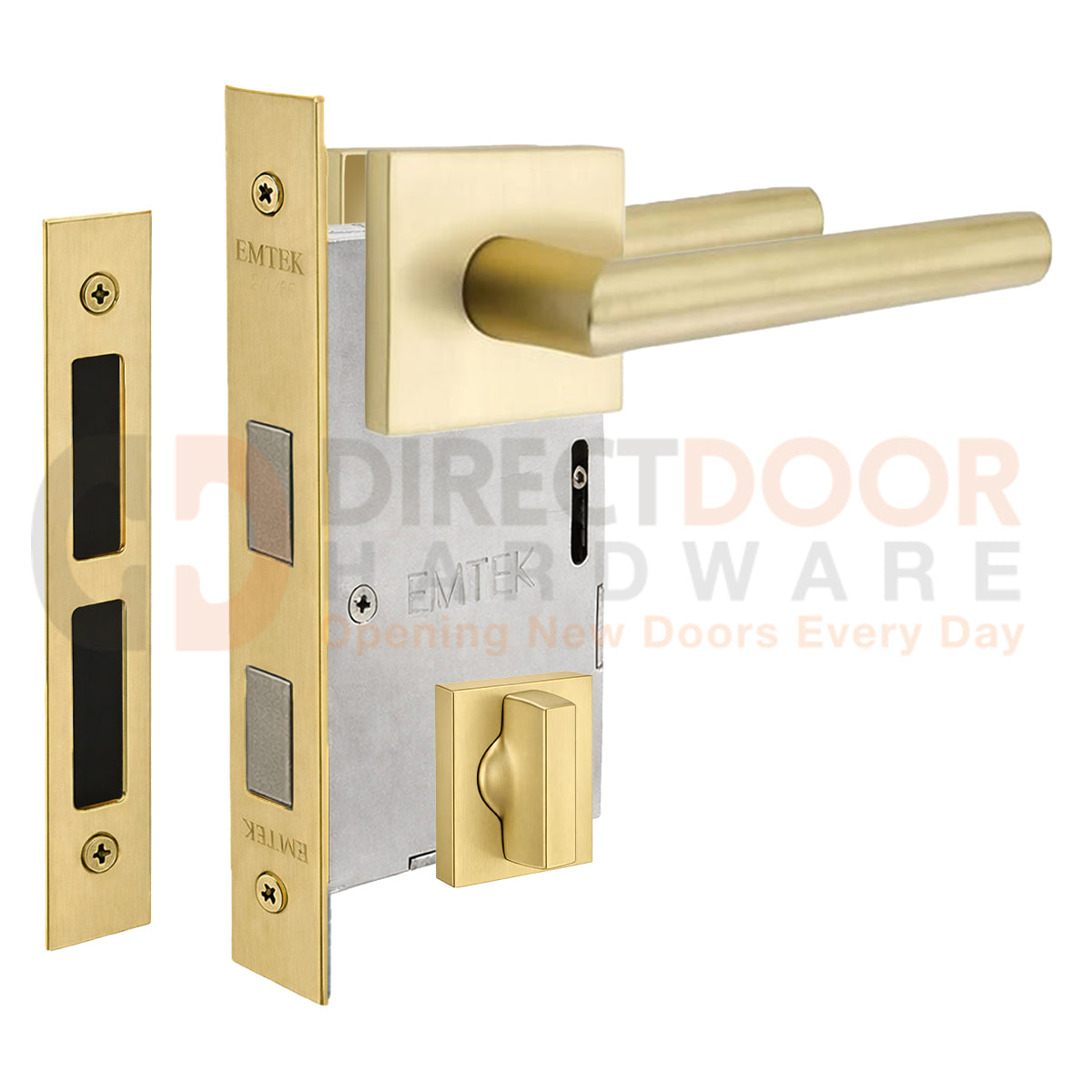 Emtek Stuttgart Interior Mortise Lever with Square Rosette