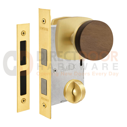 Emtek Walnut Interior Mortise Knob with Urban Rosette
