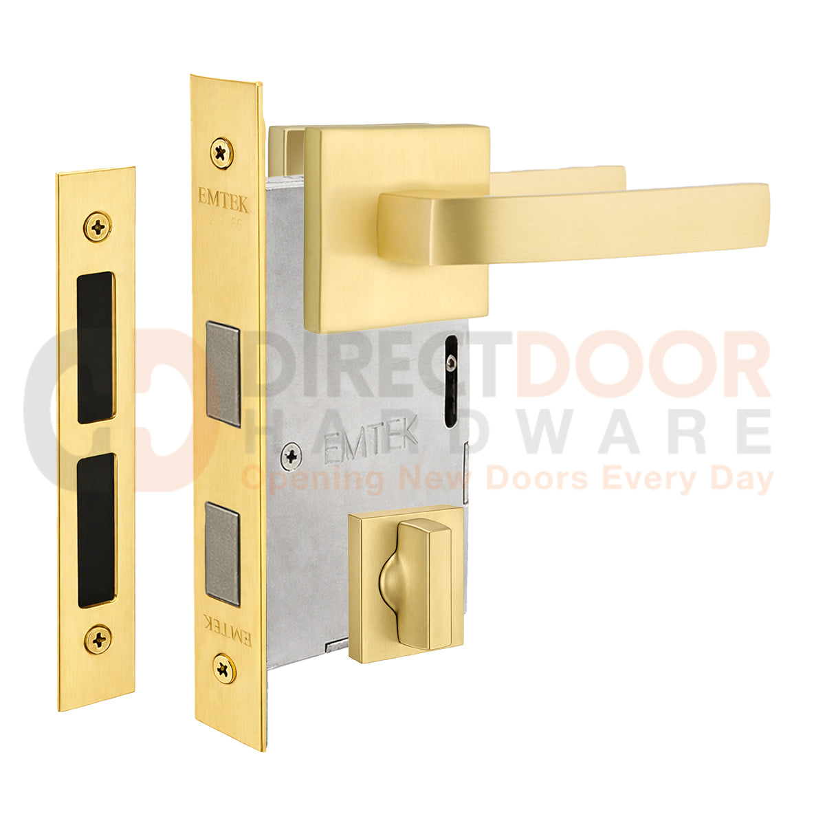 Emtek Breslin Interior Mortise Lever with Square Rosette