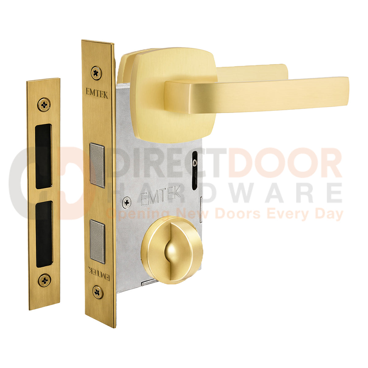 Emtek Breslin Interior Mortise Lever with Urban Rosette