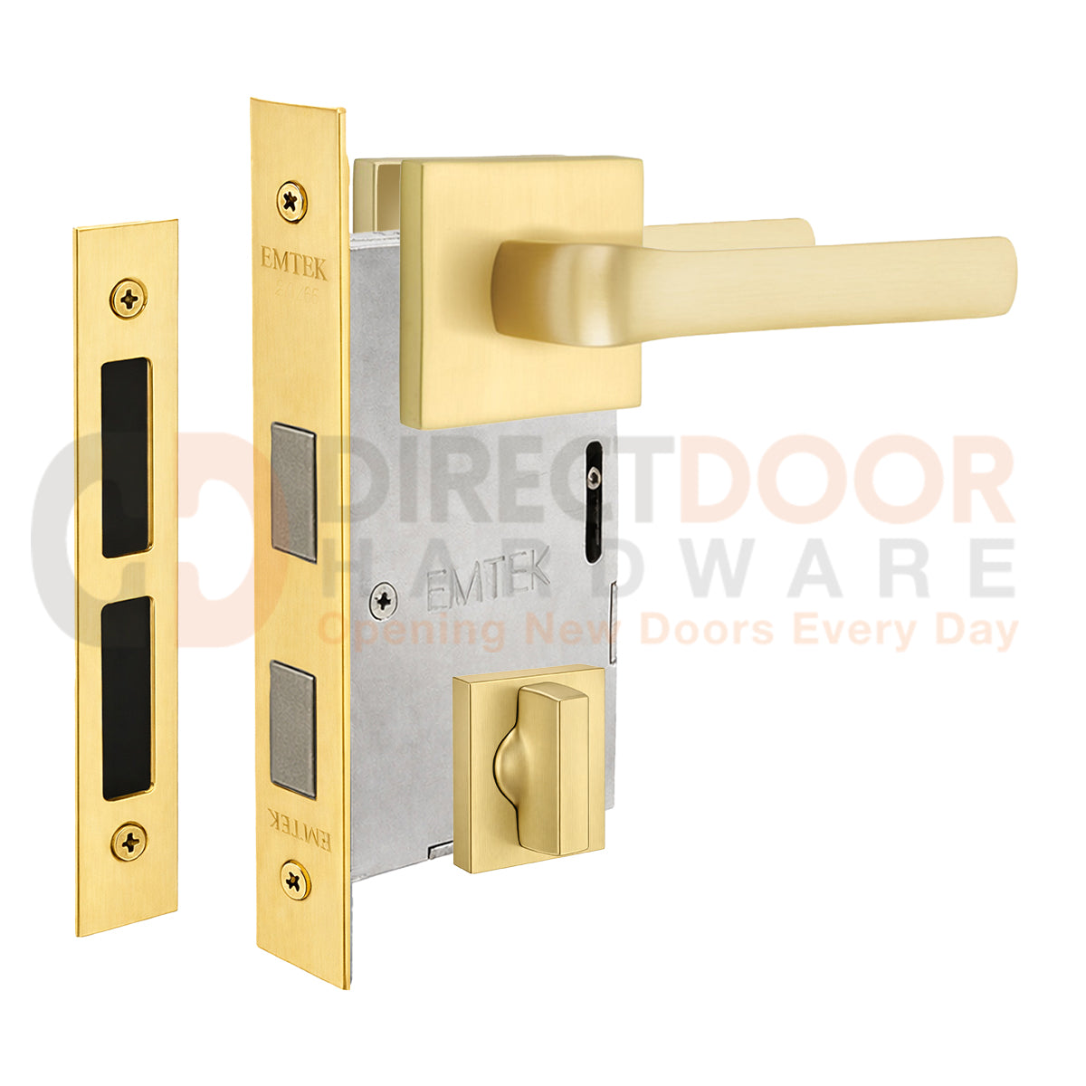 Emtek Spencer Interior Mortise Lever with Square Rosette