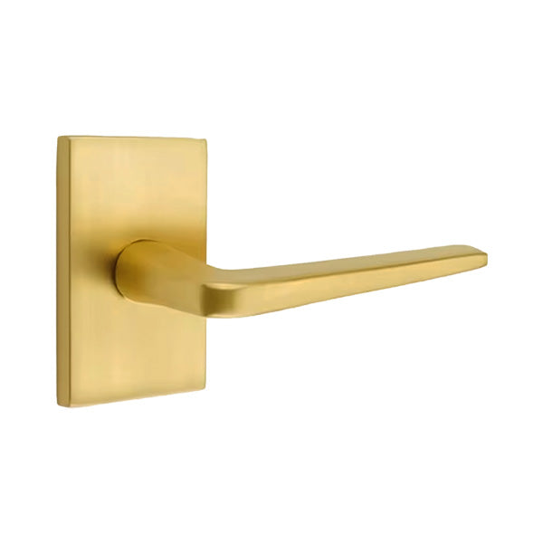 Emtek Athena Interior Mortise Lever with Modern Rectangular Rosette