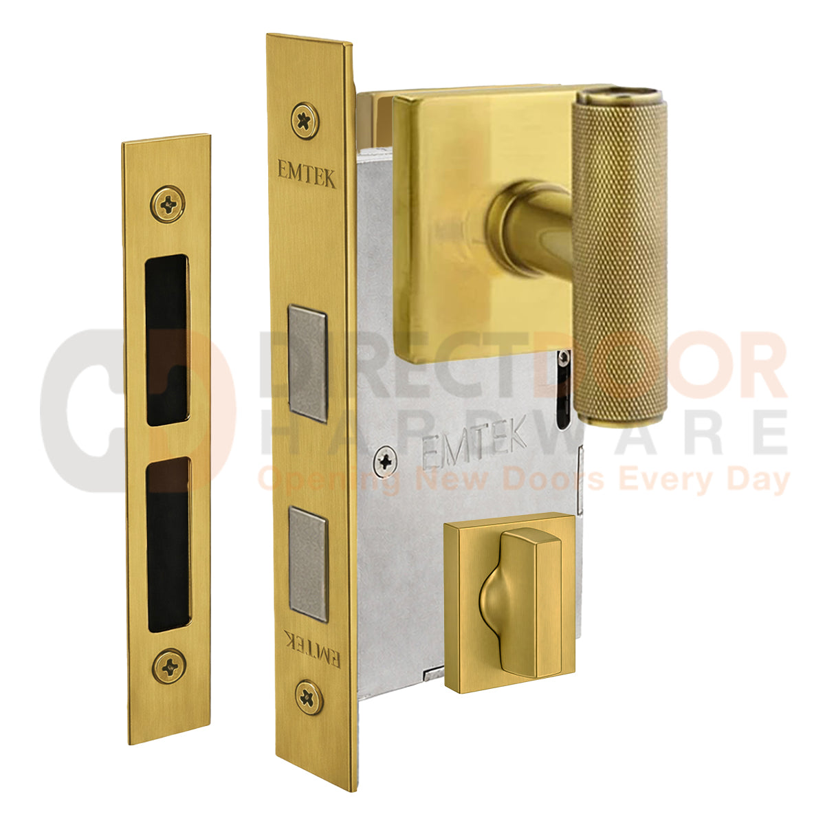 Emtek Ace Knurled Interior Mortise Knob with Square Rosette