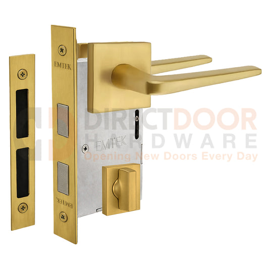 Emtek Athena Interior Mortise Lever with Square Rosette