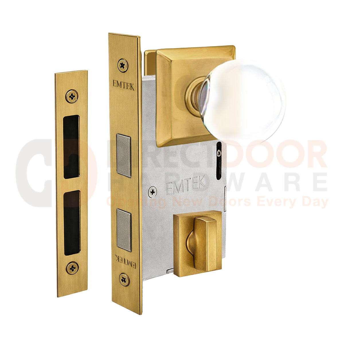 Emtek Bristol Interior Mortise Knob with Quincy Rosette