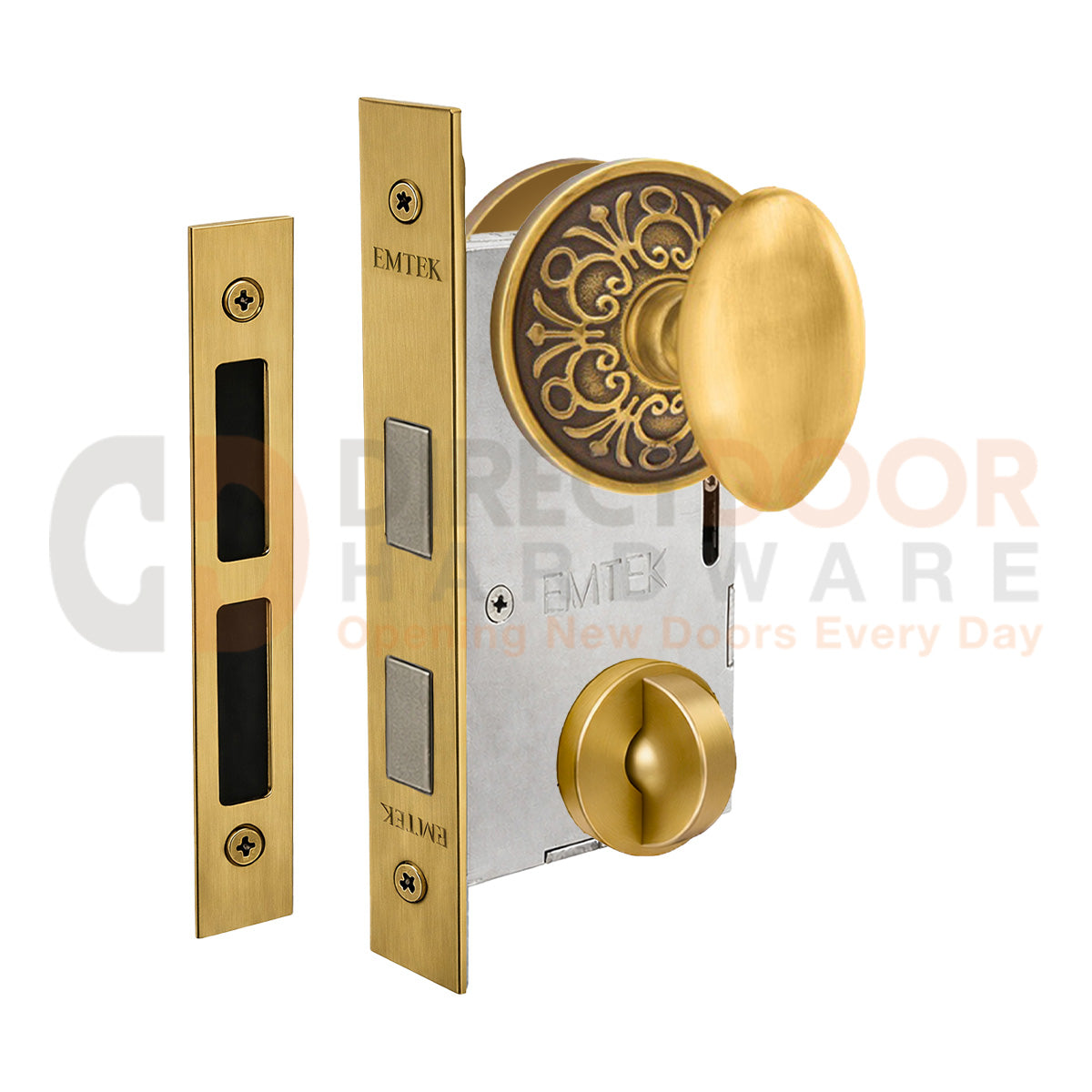 Emtek Egg Interior Mortise Knob with Lancaster Rosette