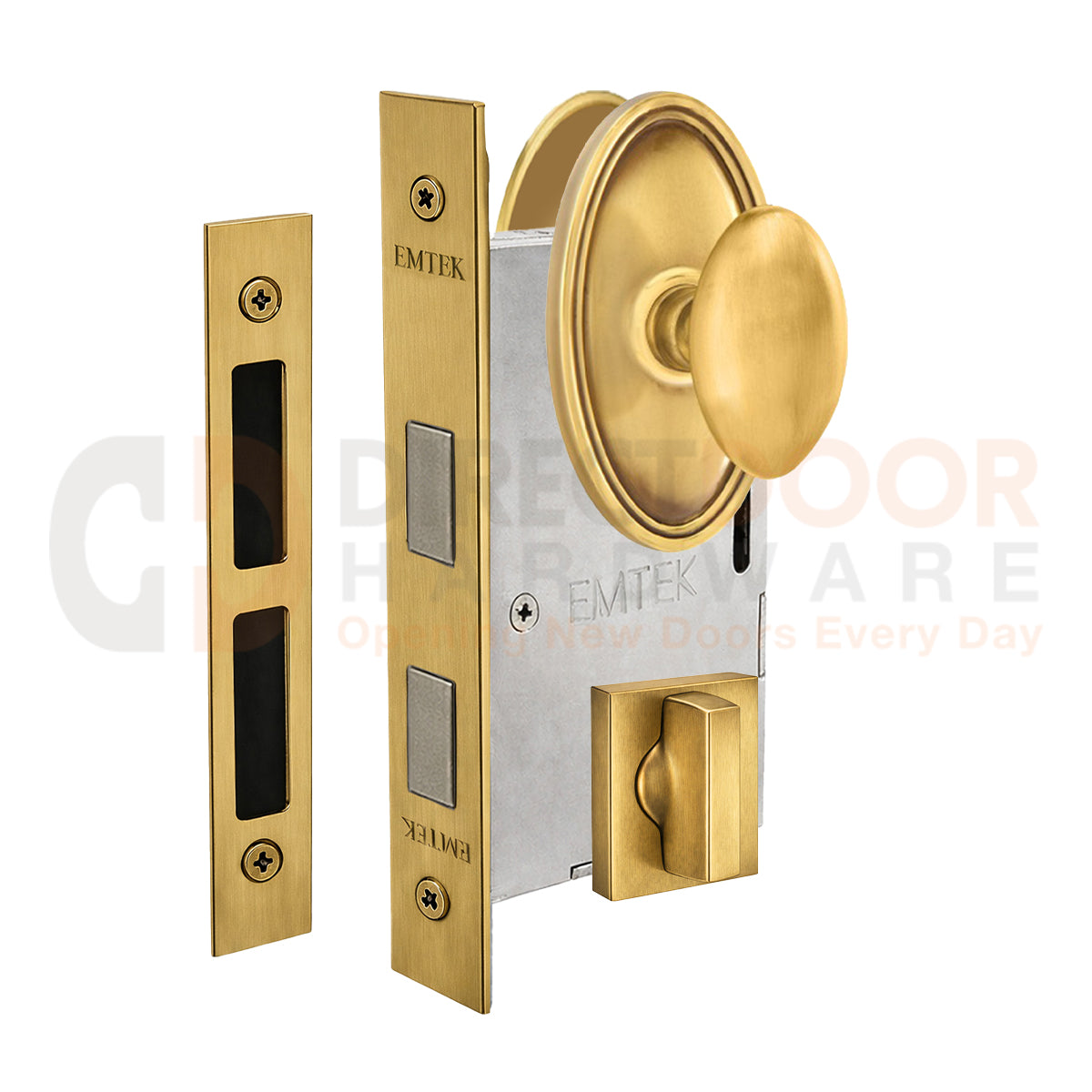 Emtek Egg Interior Mortise Knob with Oval Rosette