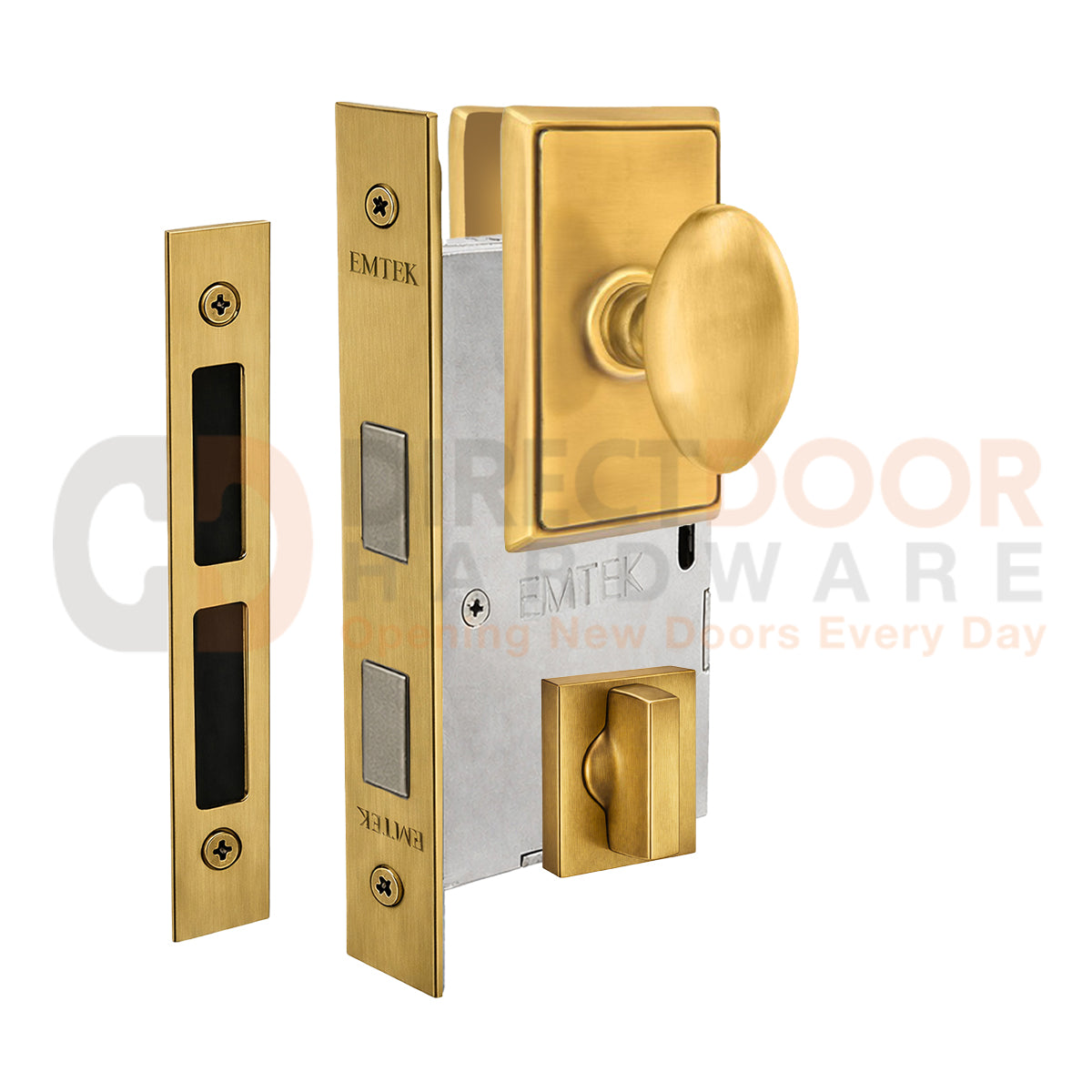 Emtek Egg Interior Mortise Knob with Rectangular Rosette