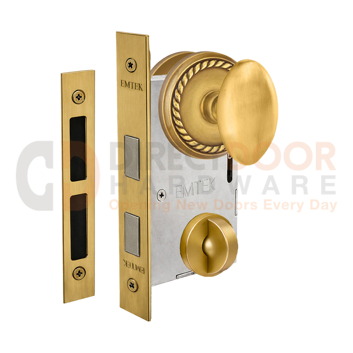 Emtek Egg Interior Mortise Knob with Rope Rosette