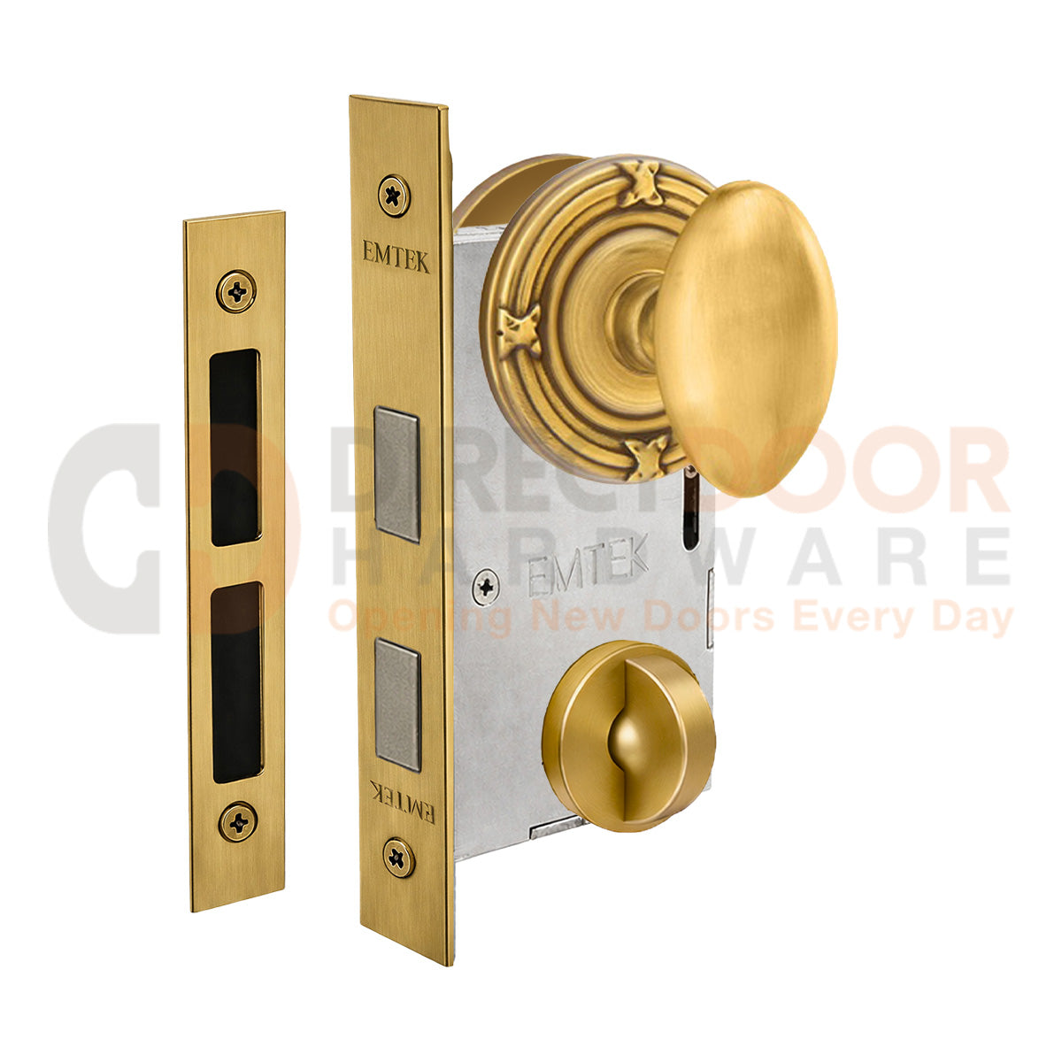 Emtek Egg Interior Mortise Knob with Ribbon & Reed Rosette