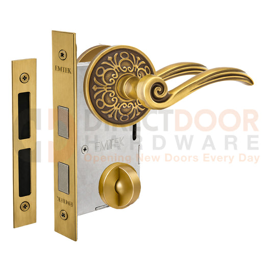 Emtek Elan Interior Mortise Lever with Lancaster Rosette