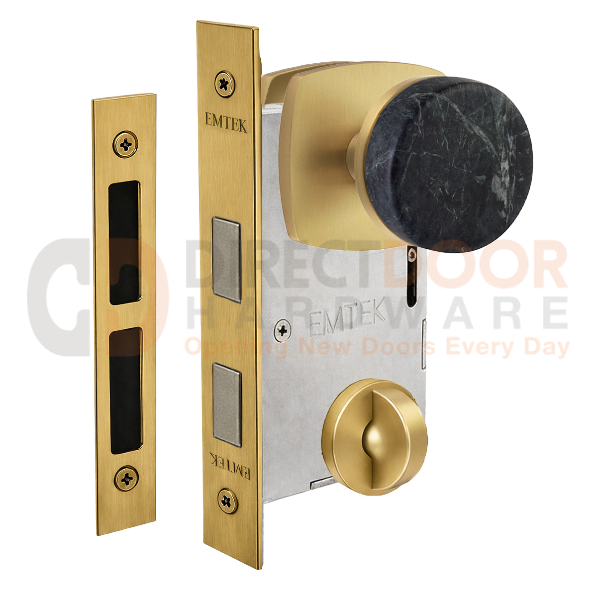 Emtek Green Marble Interior Mortise Knob with Urban Rosette