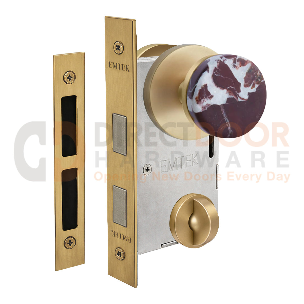 Emtek Rosso Levanto Interior Mortise Knob with Disk Rosette