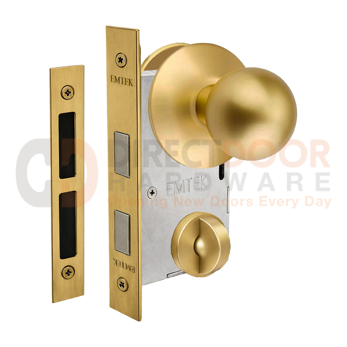 Emtek Orb Interior Mortise Knob with Modern Rosette