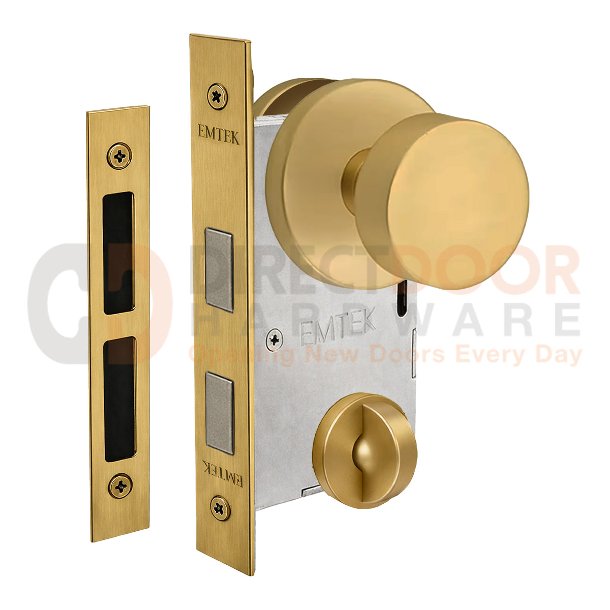 Emtek Round Interior Mortise Knob with Disk Rosette