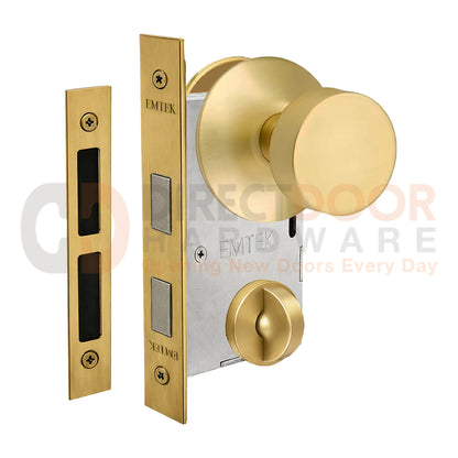 Emtek Round Interior Mortise Knob with Modern Rosette