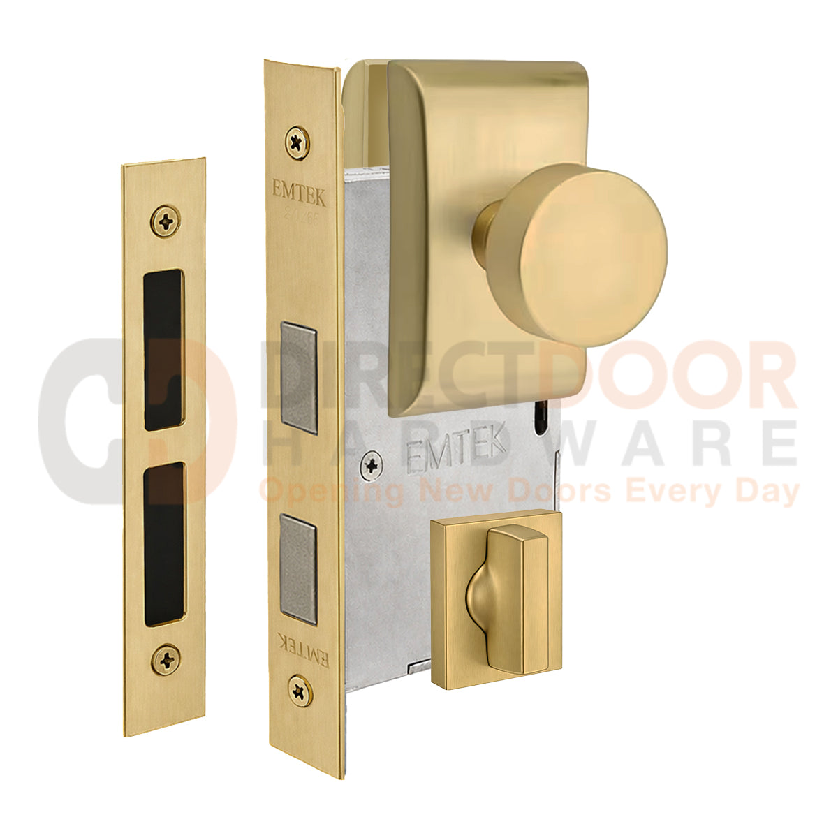 Emtek Round Interior Mortise Knob with Neos Rosette
