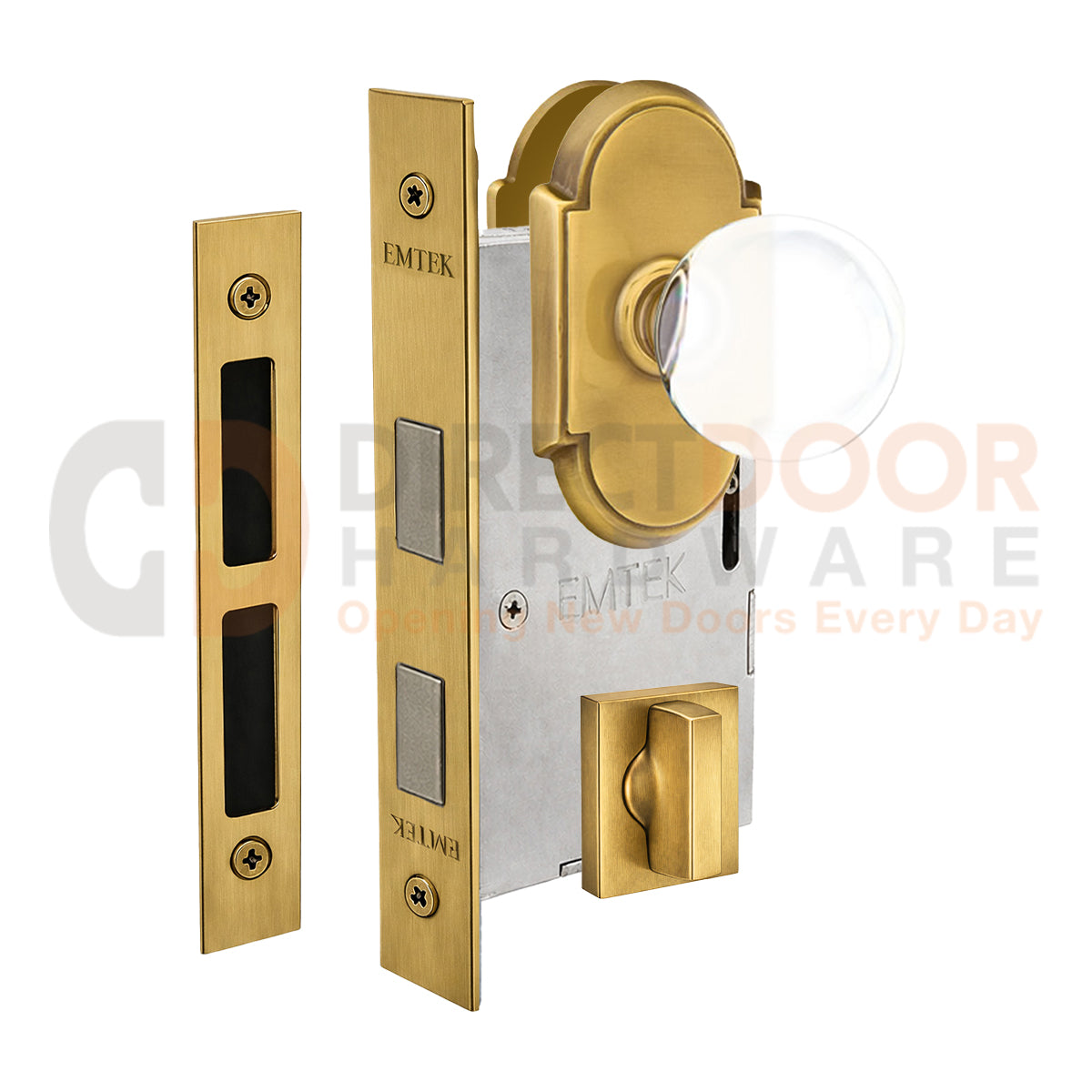 Emtek Bristol Interior Mortise Knob with #8 Rosette