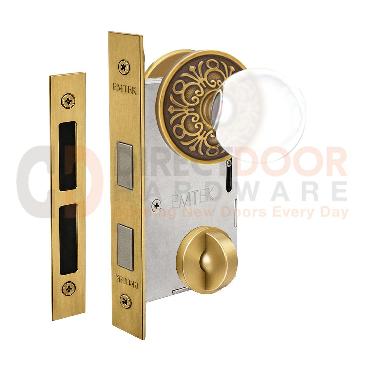 Emtek Bristol Interior Mortise Knob with Lancaster Rosette