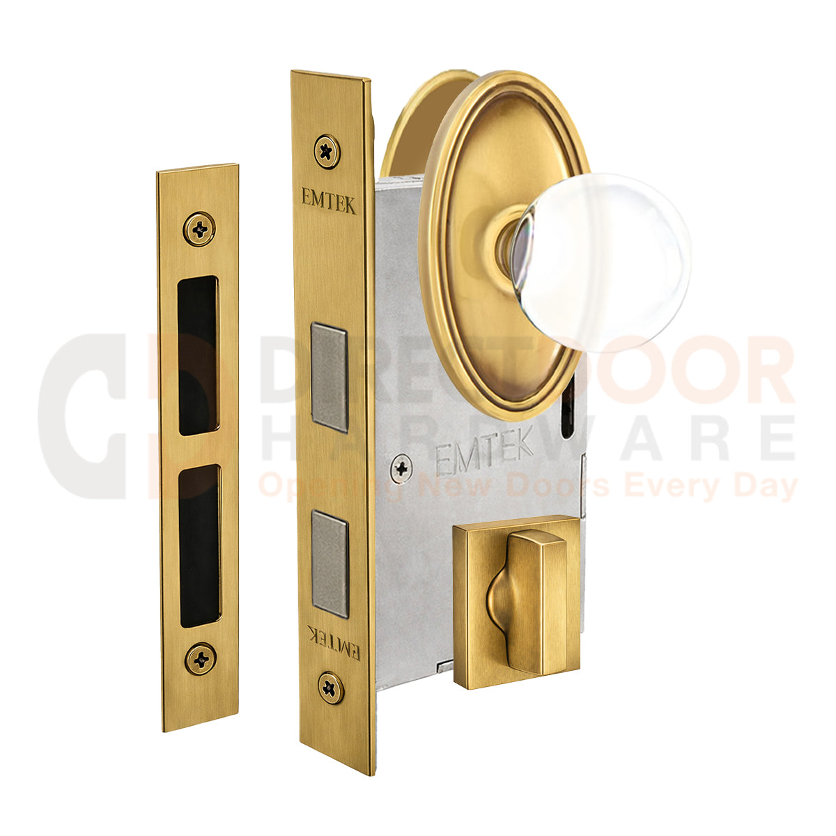 Emtek Bristol Interior Mortise Knob with Oval Rosette
