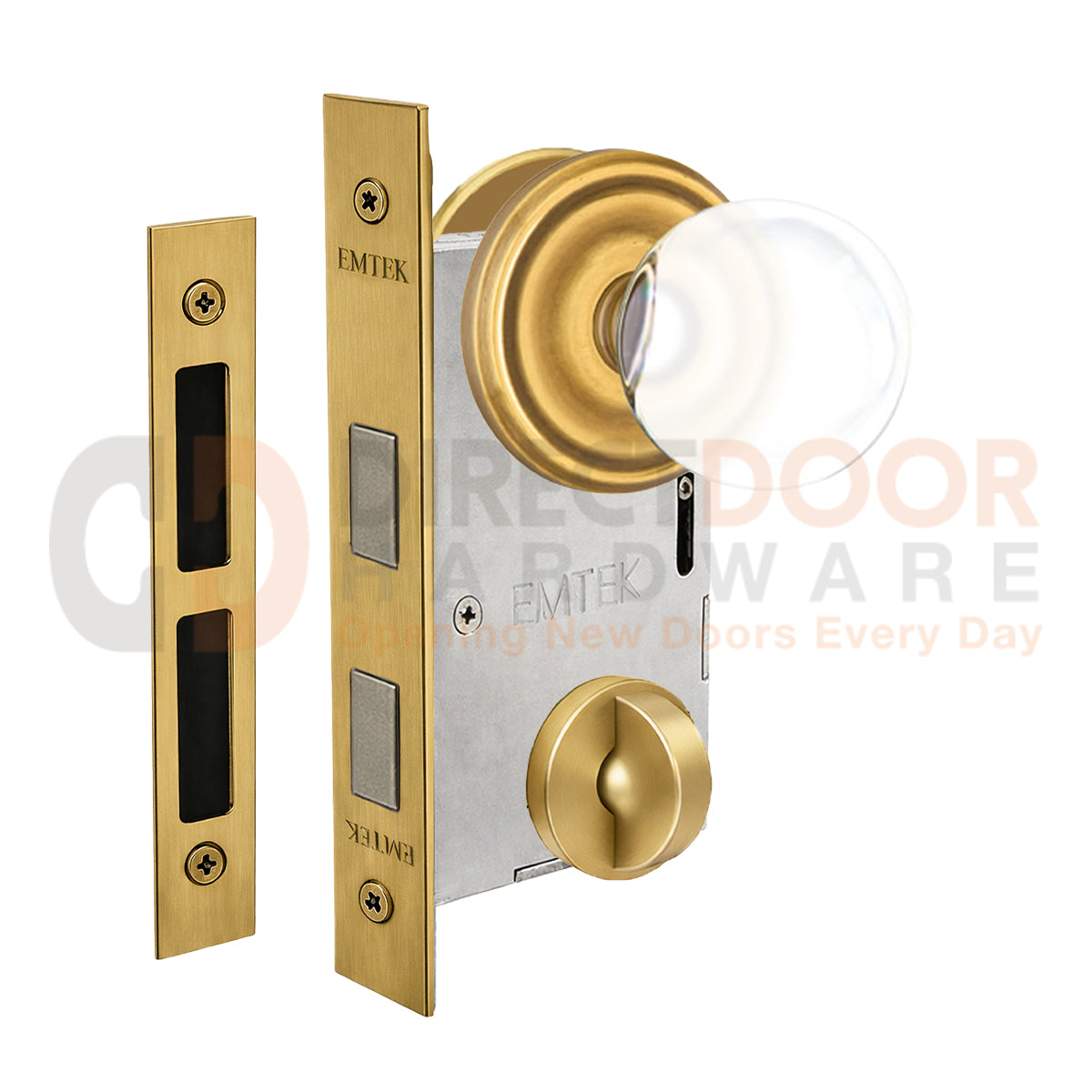 Emtek Bristol Interior Mortise Knob with Regular Rosette