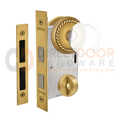 Emtek Bristol Interior Mortise Knob with Rope Rosette