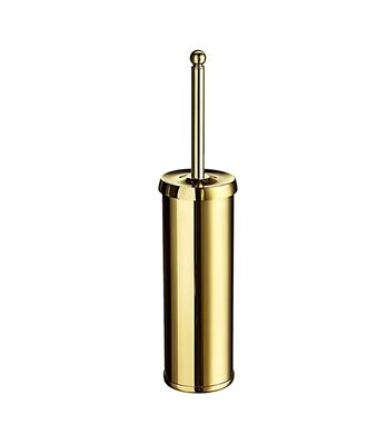 Smedbo Villa Collection Freestanding Toilet Brush Holder - Polished Brass