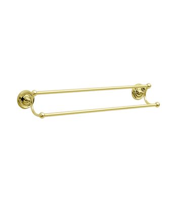 Smedbo Villa Collection Double Towel Rail - Polished Brass